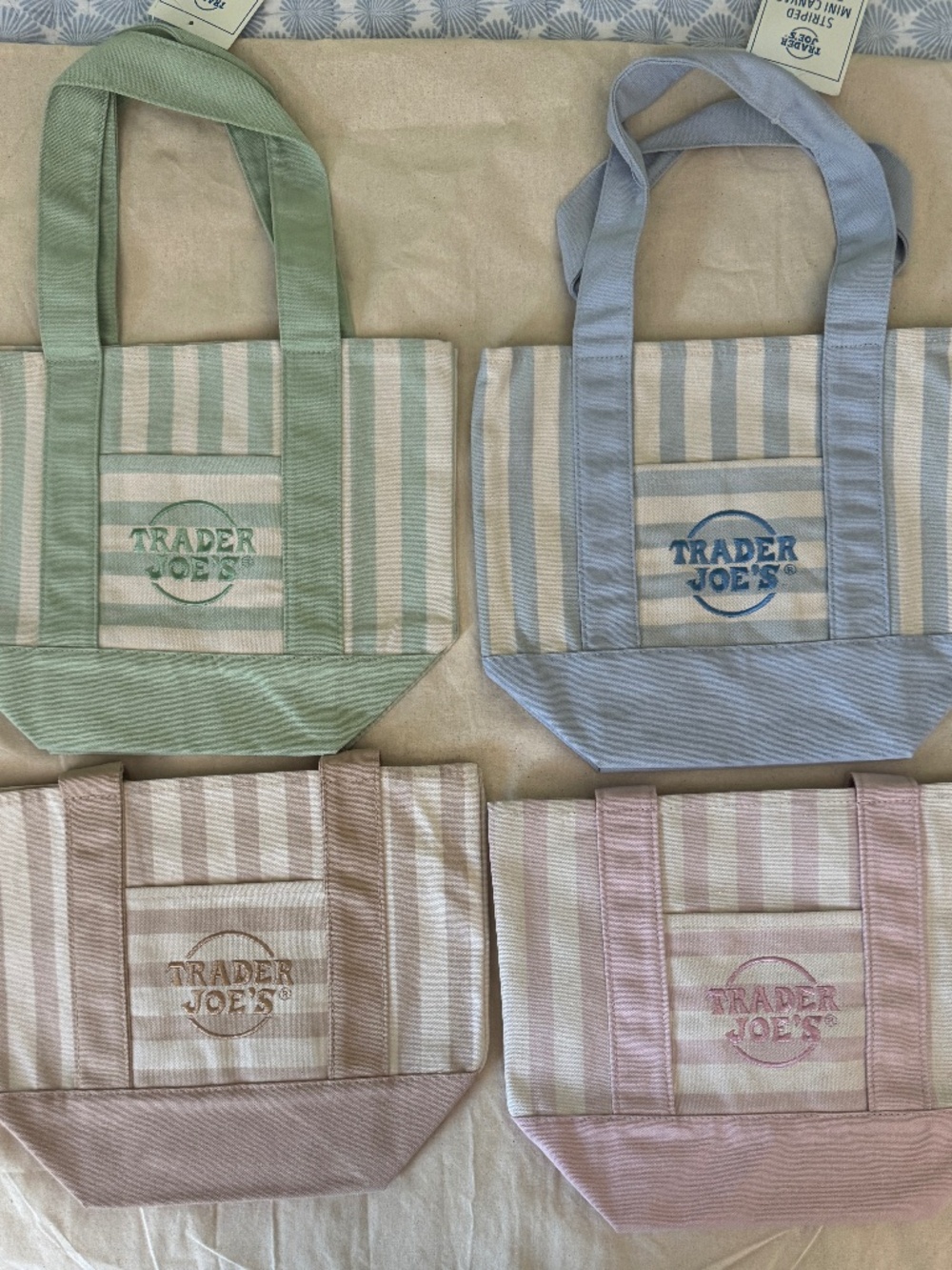 2026 Limited Release Trader Joe’s Mini Tote Bags - 4 PACK